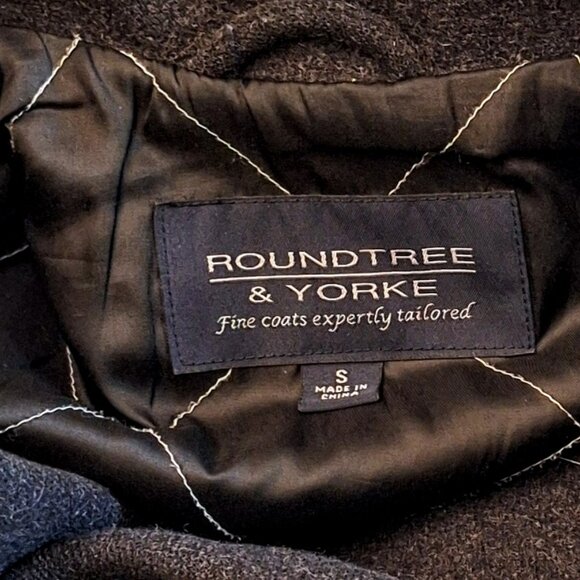 Roundtree & Yorke Women’s Small Wool Blend Charcoal Double Breasted Peacoat - Picture 3 of 5
